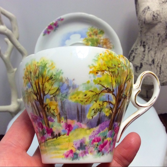 💖Vintage Rare Shelley England’s Charm teacup + saucer - Picture 3 of 11